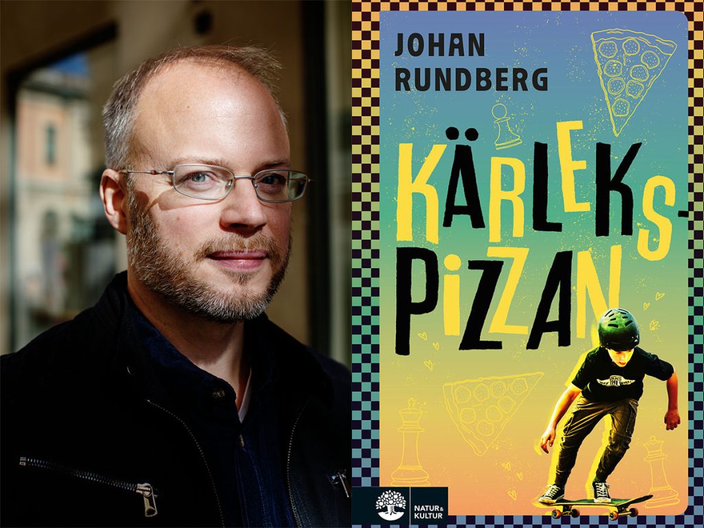 Johan Rundberg och bokomslaget.