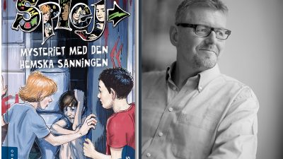 Torsten Bengtsson och omslaget till boken Mysteriet med den hemska sanningen